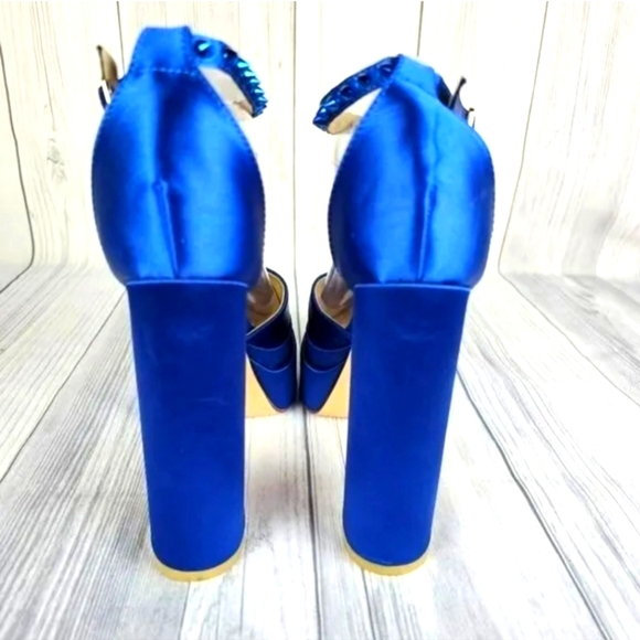 Azalea Wang Blue Platform Heels - Picture 3 of 6